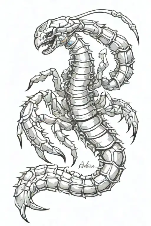 Scorpion With The Name Alani Coming Out The Stinger