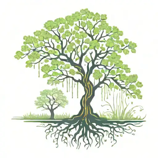 Tree Of Life In Forest Filled