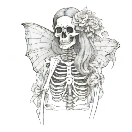 Half Skeleton Half Lady