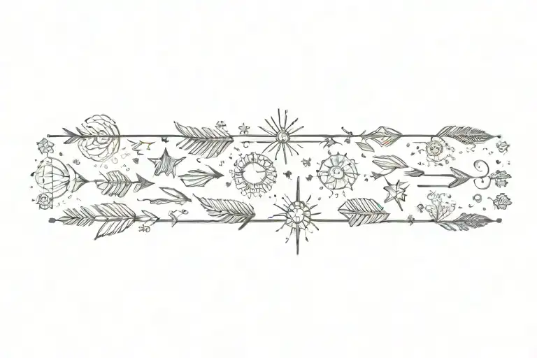Boho Arrows Stars Suns