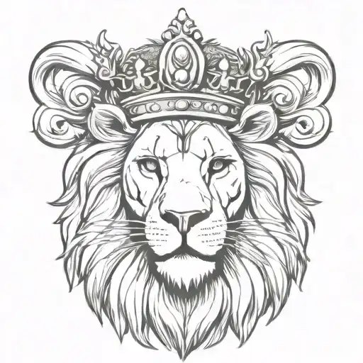 Lion Head Crown Adorned