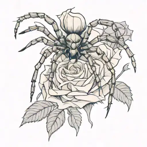 Spider With A Rose