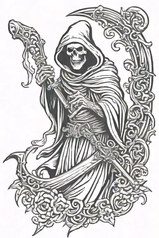 Grim Reaper Tattoo Design