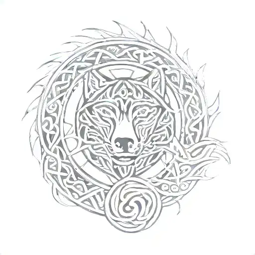 Maori Sun Protection Celtic With Wolf