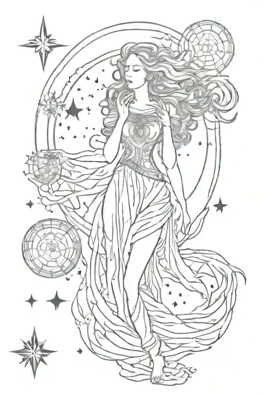 Virgo With Universe Energy Being