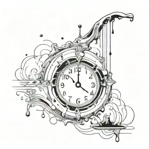 A Clock That Begins To Drip As Time Progresses