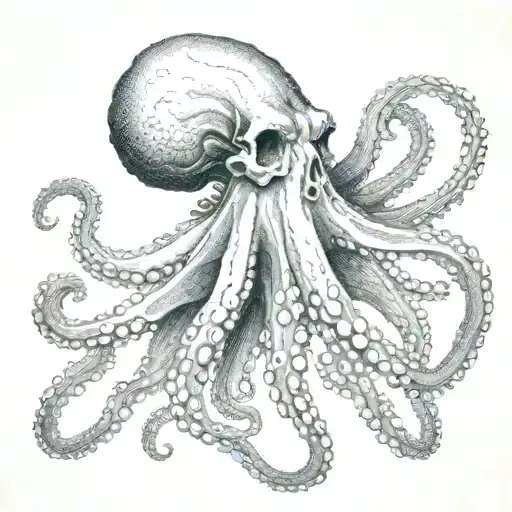 An Octopus Whose Body Is A Skull