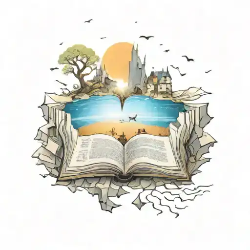 Fantasy World Breaking Out Of A Book Into The Real World