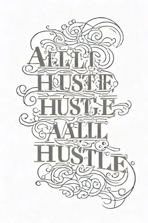 Forearm Word 'All Hustle'
