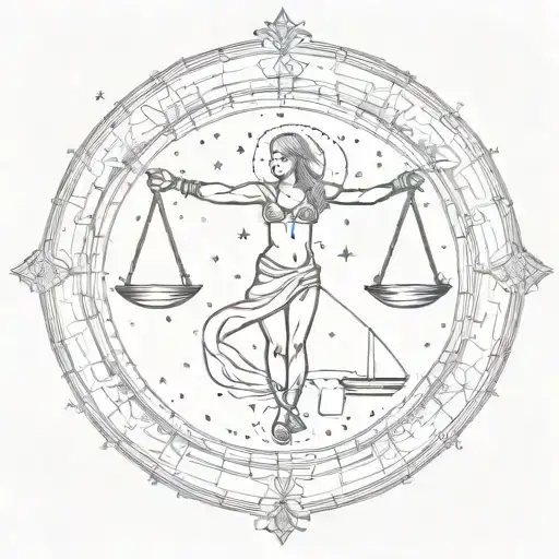 Combine The Zodiac Symbol For Libra And Aquarius Constellation
