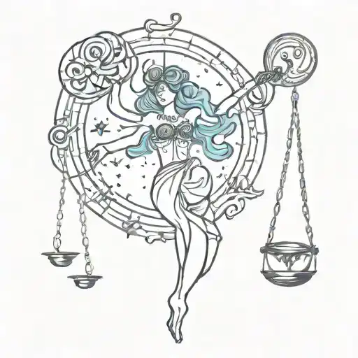 Combine The Zodiac Symbol For Libra And Aquarius Zodiac Sign