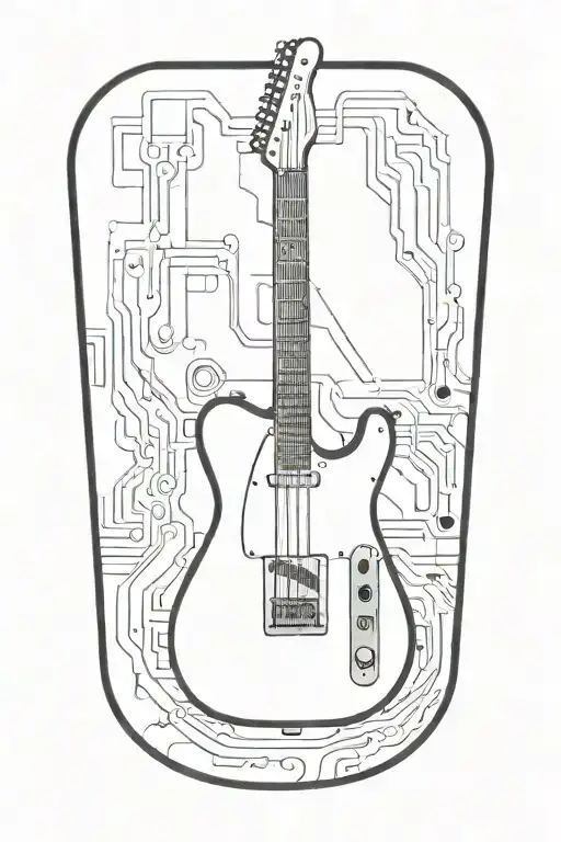Preamp Tube And Telecaster Electric Guitar