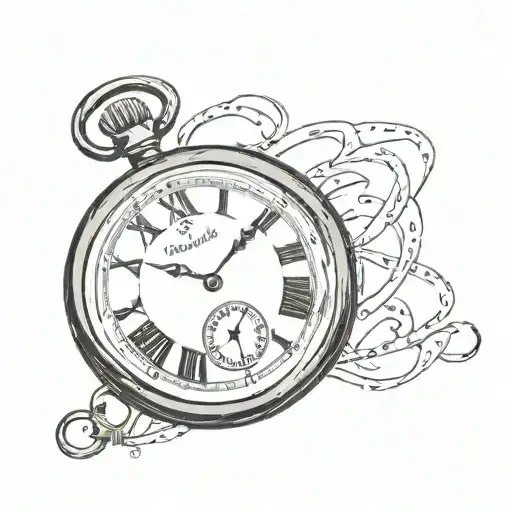 A Pocket Watch With Roman Numerals