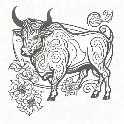 Taurus Zodiac Sign Country Elegant