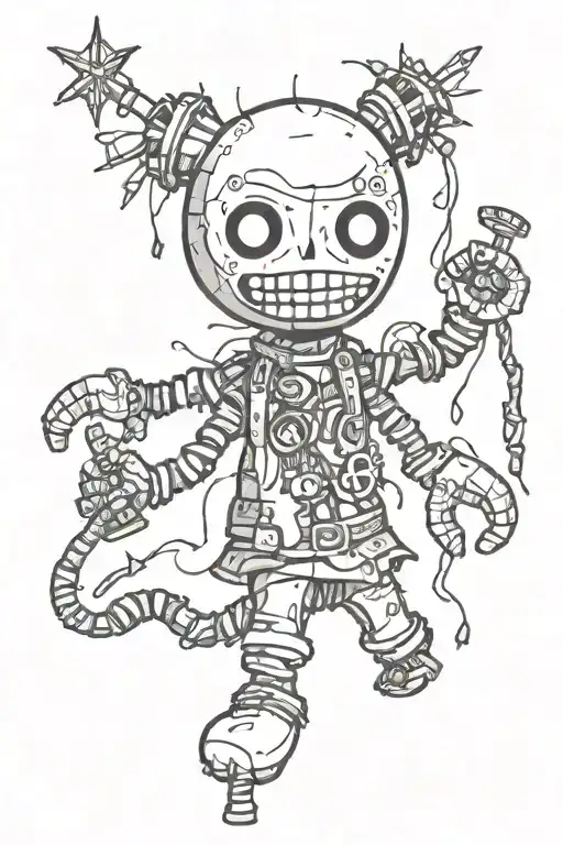 Psychedelic And Evil Voodoo Doll