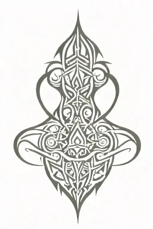 Borderless Tribal Tattoo Design