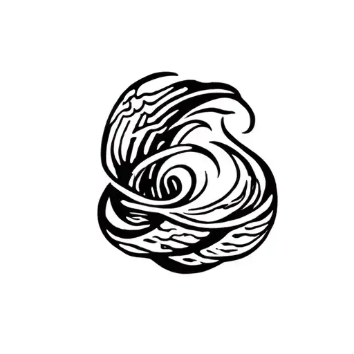 Tattoo Bracelet With Wave Elements