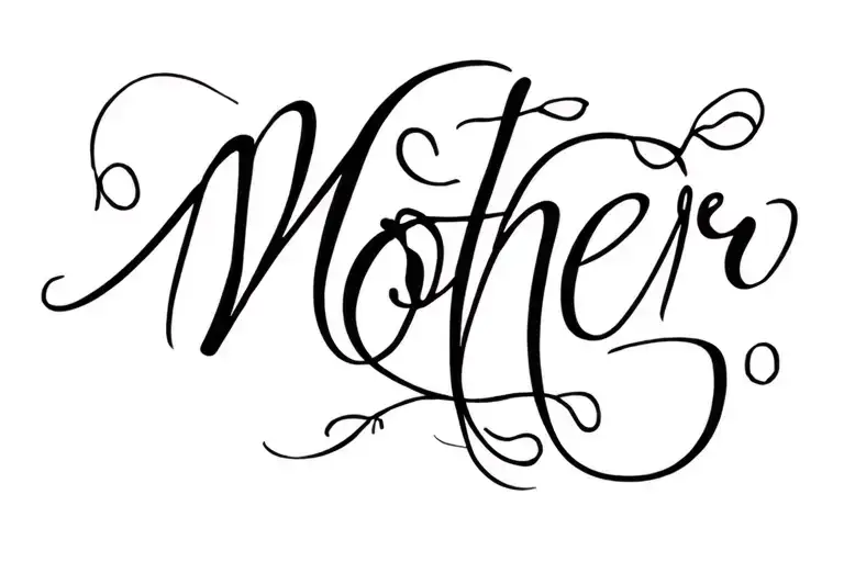 Wrist Mother Tatoo In Writing