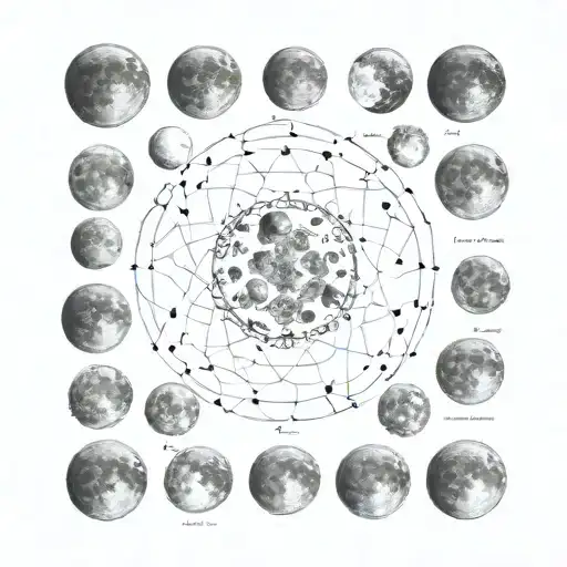 Moon Through The Phases Intertwined