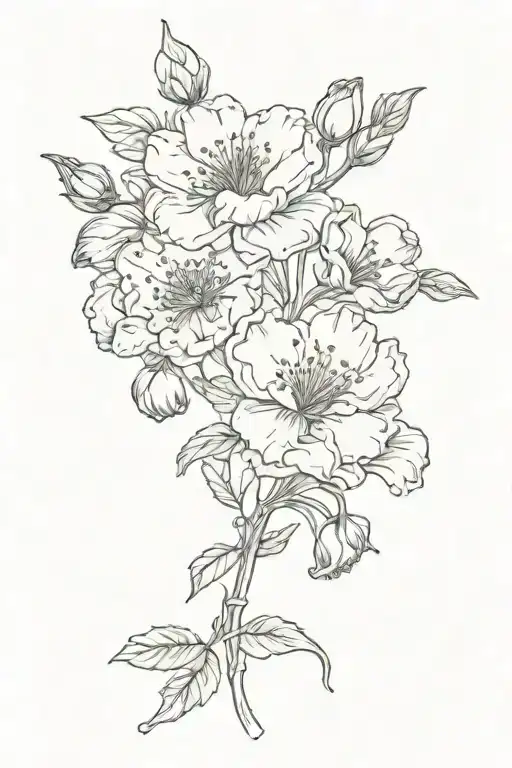 April May And October Birth Flowers Intertwined