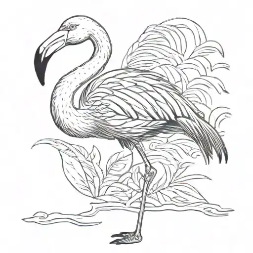 Flamingo Standing Proudly