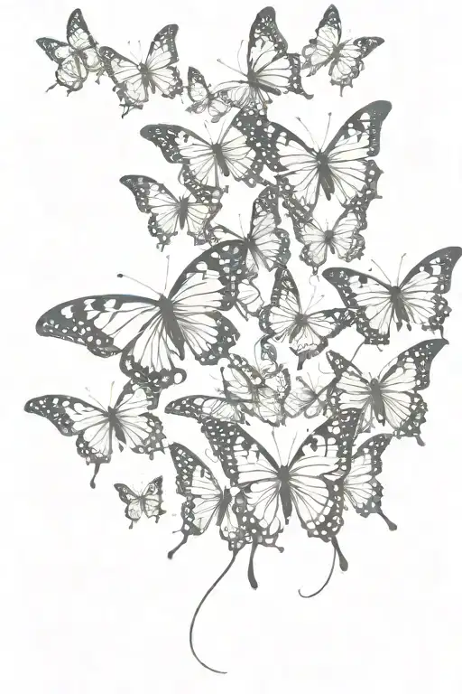 Butterfly Flying Together Representing Strength Body Mind