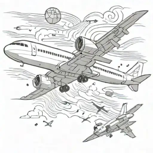 Commercial Airplane Flying