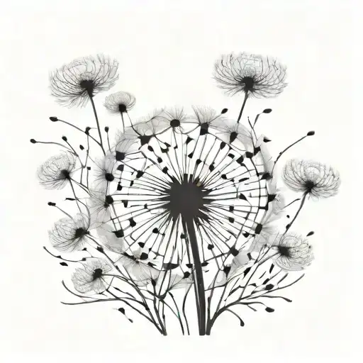 Dandelion Flower Intertwined Symbolizing The Client's Love
