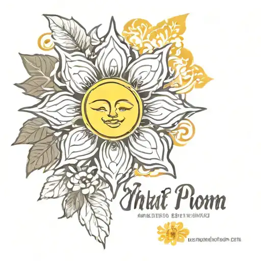 Flower Of The Sun With Text Nhat Phuong