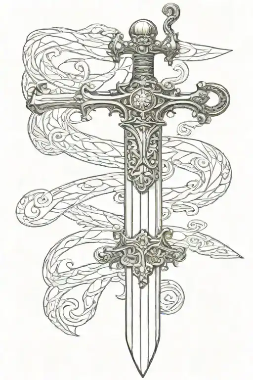 Sword With Scale As The Handle