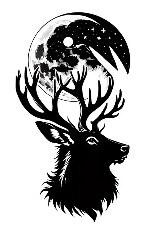 A Jackalope Howling At The Moon