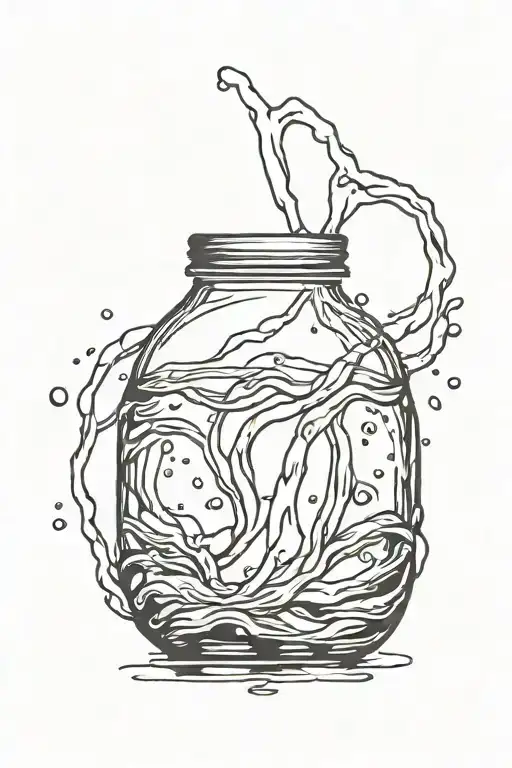 Water Flowing From Jar