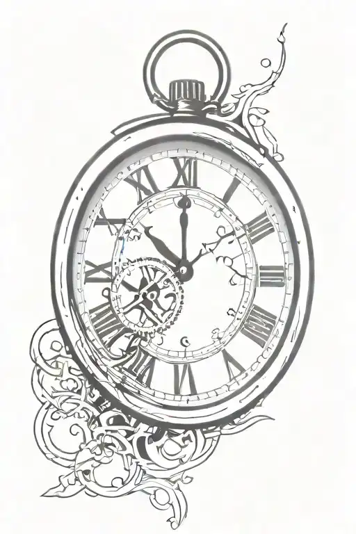 Clock Out Of Time Piece