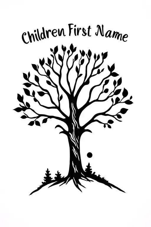Children's First Name And Tree