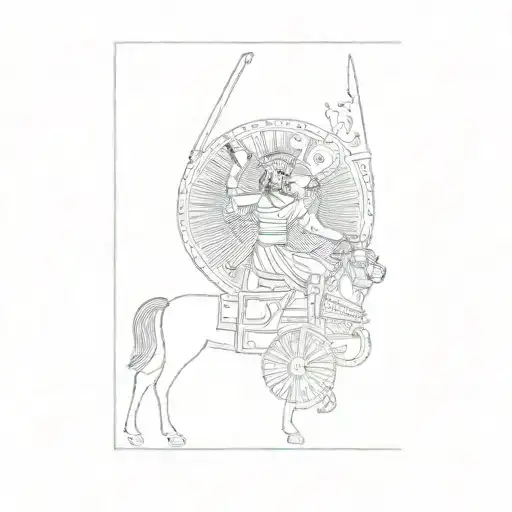 Sun God Riding A Chariot