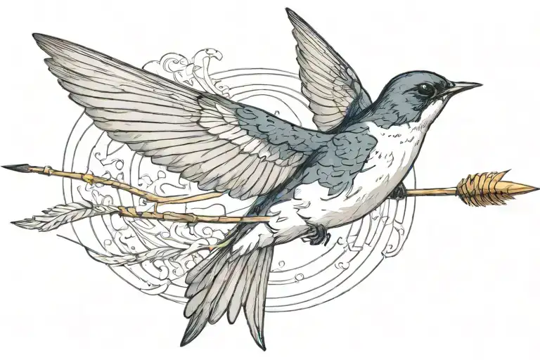 A Swallow With An Arrow In Its Wing