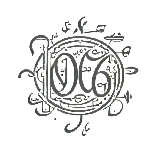 The Number 0406 Surrounded By Arabic Writing