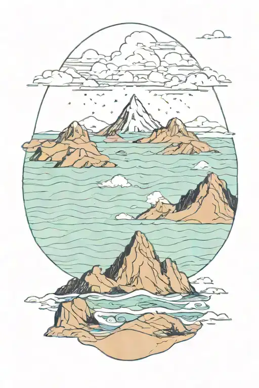 Ocean And Mountains
