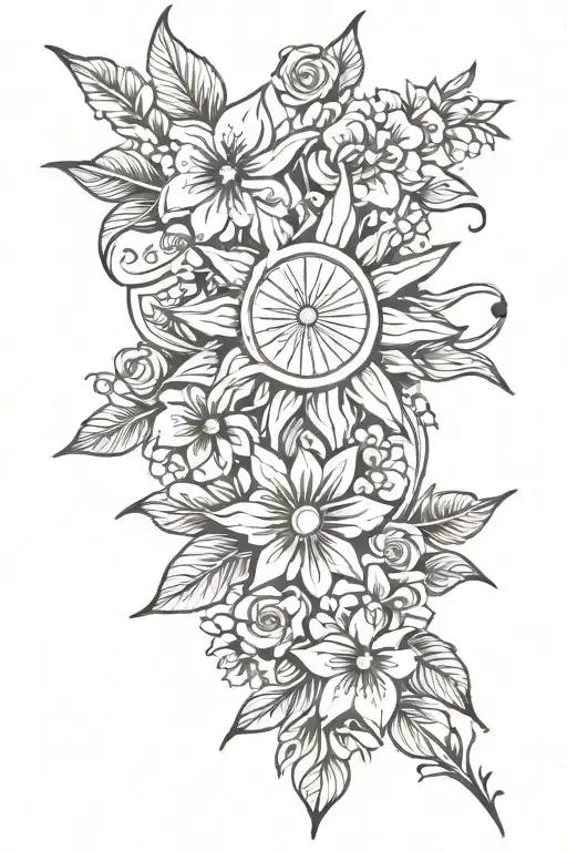 Quarter Sleeve Sun With Bible Verse And Cherry Bloom Flowers