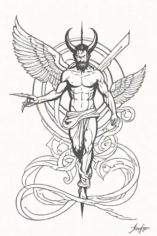 Lucifer And God Symbol