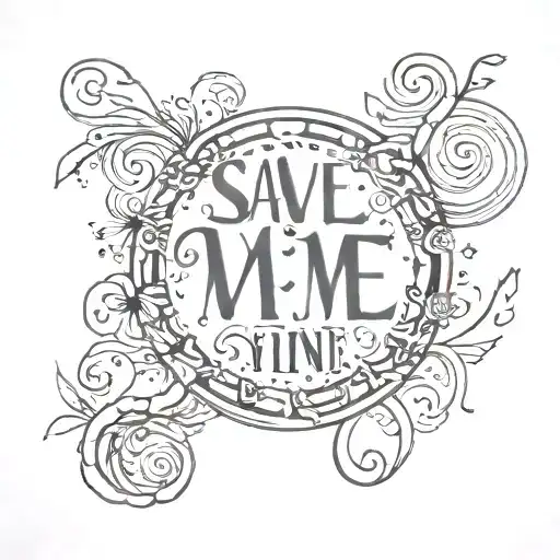 Save Me I'm Fine Line Tattoo Design Featuring Semi Colon As I