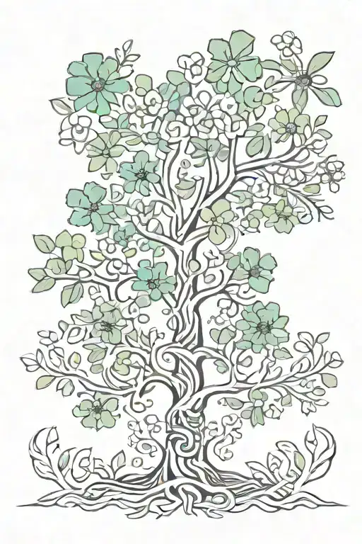 Tree Of Life Flowers Energy Life