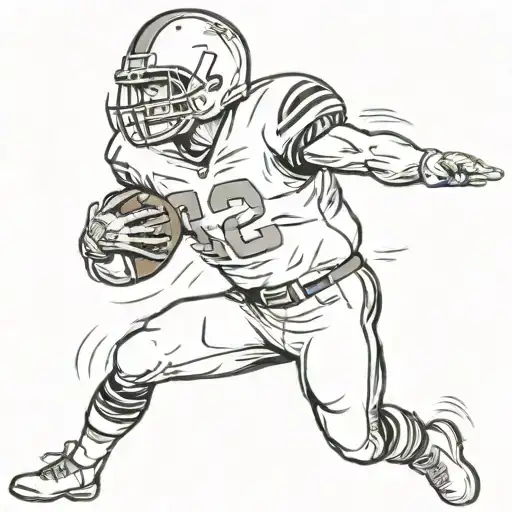 Football Player Celebrating A Touchdown