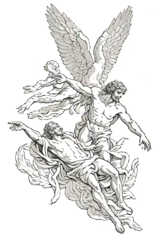 Icarus And The Creation Of Adam
