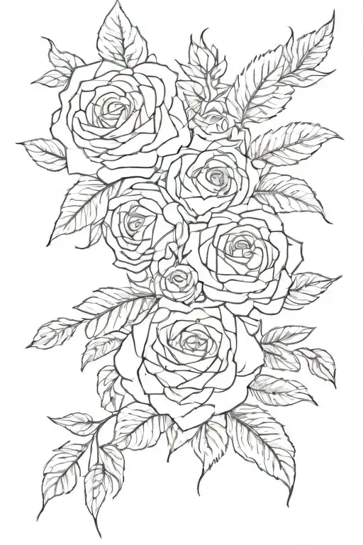 Roses And Marigold Flowers Sleeve