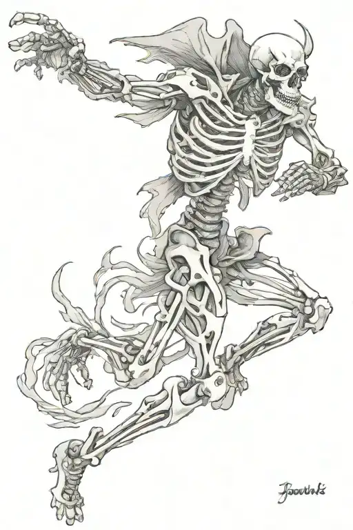 Running Skeleton Mad Bull