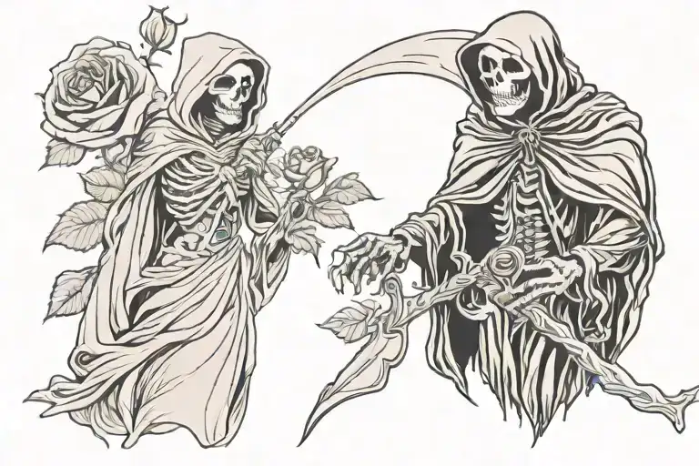 Rose And Grim Reaper
