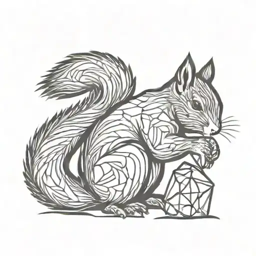 Chocolate Squirrel Holding A Crystal