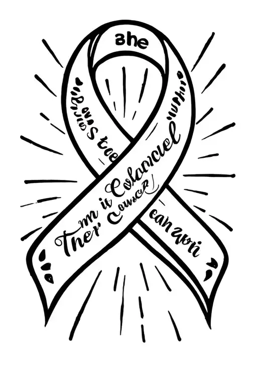 Cancer Ribbon With Name And Bible Verse