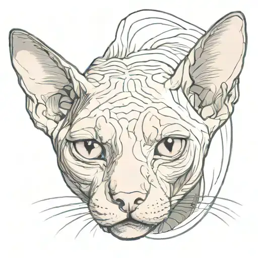 Cat Sphinx Cat's Head In Frame